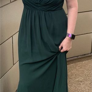 Ryan Chiffon V-Neck A-Line Princess Dress Evergreen